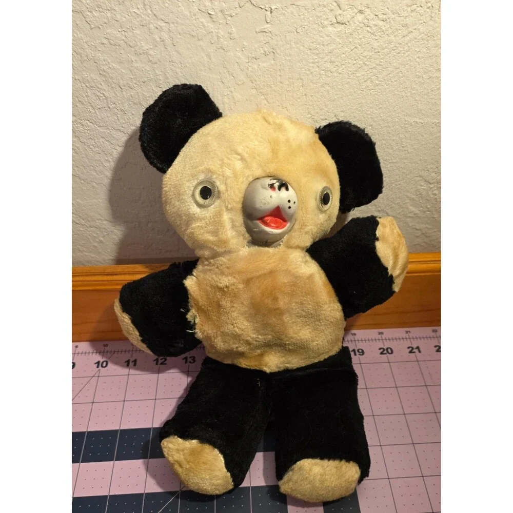 Vintage Rubber Face Panda Bear Plush Stuffed Animal 10